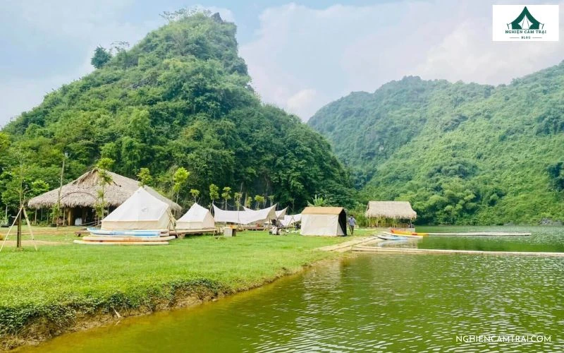 Cắm trại cạnh hồ Quan Sơn xanh mát  