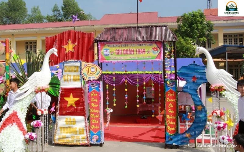 Mẫu cổng trại đẹp thông điệp biển đảo