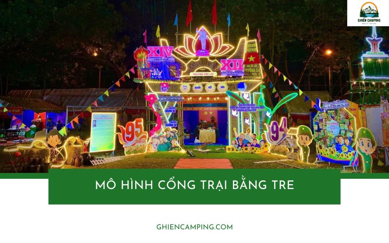 Hướng dẫn làm mô hình cổng trại bằng tre đơn giản, ấn tượng