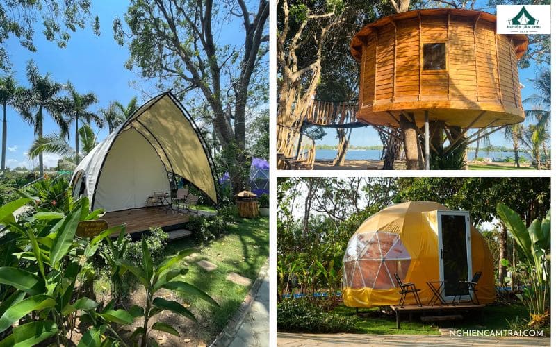 Asia Island Glamping Quận 9: Giá vé và trải nghiệm thực tế 21 Hệ thống lều và nhà gỗ đa dạng tại Asia Island Glamping Quận 9