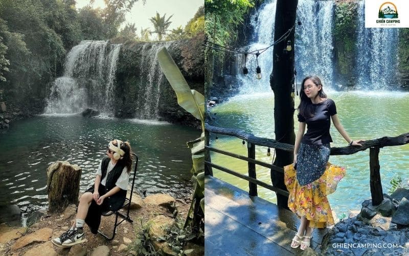 “Sống ảo cháy máy” bên thác nước tại Zenda Glamping