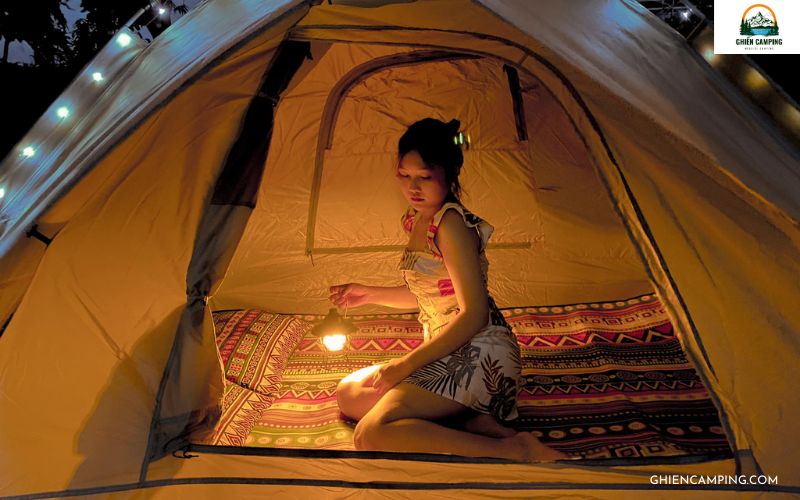 Không gian lều trại đầy đủ tiện nghi tại BOHO Glamping