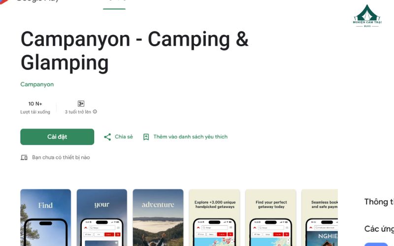 Top 6 app hỗ trợ cắm trại ô tô cho chuyến đi hoàn hảo hơn 7 Campanyon – App hỗ trợ cắm trại ô tô tiện dụng nhất