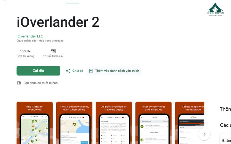 Top 6 app hỗ trợ cắm trại ô tô cho chuyến đi hoàn hảo hơn 9 iOverlander – App hỗ trợ cắm trại ô tô dành cho người mê xê dịch