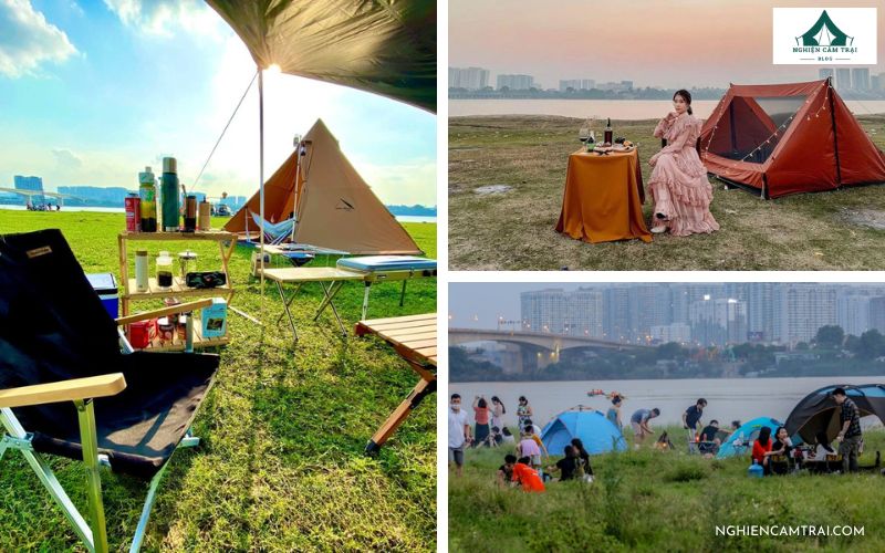 Cắm trại chân cầu Vĩnh Tuy: Review thực tế, chi phí, lưu ý cần biết 8 Picnic cùng bạn bè, gia đình tại khu camping dưới chân cầu Vĩnh Tuy