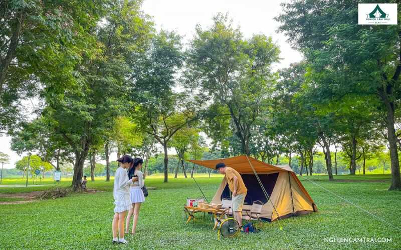 Cắm trại công viên Yên Sở: Hướng dẫn chi tiết từ A-Z 12 Công viên Yên Sở trở thành điểm cắm trại lý tưởng giữa lòng Thủ đô