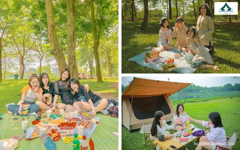 Cắm trại công viên Yên Sở: Hướng dẫn chi tiết từ A-Z 14 Buổi picnic và cắm trại bên hồ ở công viên Yên Sở