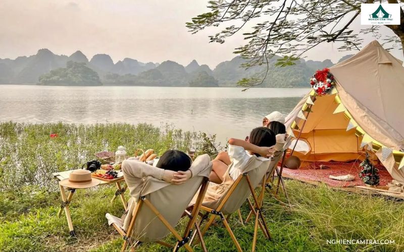 Review khu cắm trại Hồ Quan Sơn view núi đá gần Hà Nội 9 Chụp ảnh