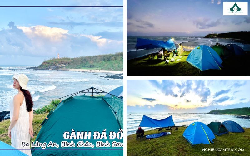 Top 7+ địa điểm cắm trại Quảng Ngãi view đẹp, cực chill 11 Camping ở Gành Đá Đỏ Quảng Ngãi