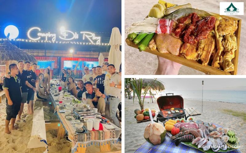 Thưởng thức ẩm thực, đồ uống ngon tại camping Đồi Rồng