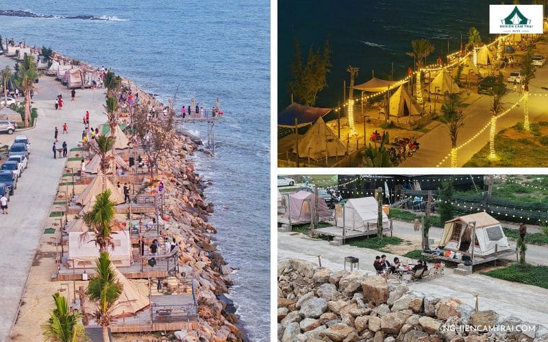 Sol Camping - Trải nghiệm cắm trại ven biển tại Hòn Dấu Resort 16 Tận hưởng không gian camping thoáng mát ở bờ kè Đồ Sơn