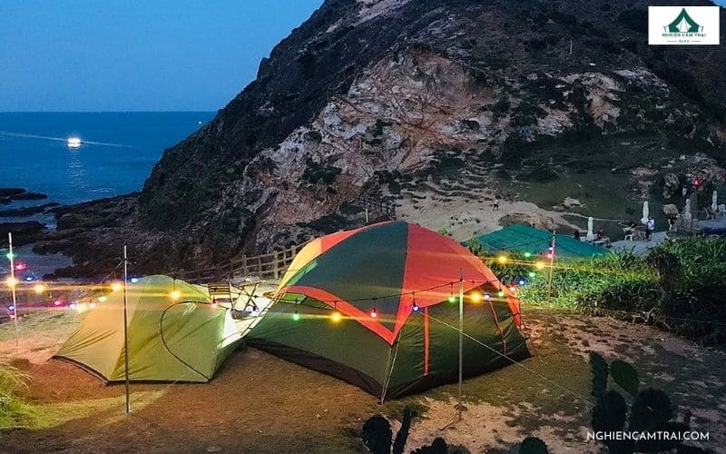 Cắm trại ven biển qua đêm ở Mũi Kê Gà