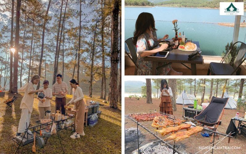 Camping Hồ Tuyền Lâm - Điểm cắm trại lý tưởng cho giới trẻ 19 Thưởng thức ẩm thực Đà Lạt hoặc tiệc nướng bên hồ Tuyền Lâm