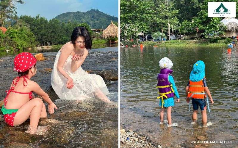 Tổ chức các hoạt động cắm trại cho trẻ nhỏ khi camping La Ngâu Rockstream