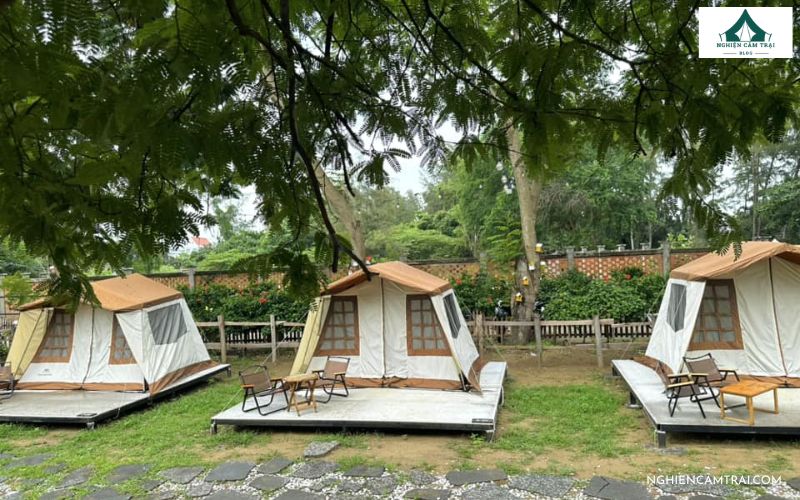 Lata Camping: Khu cắm trại ven biển đẹp nhất Cần Giờ 22 Lều đơn tại Lata Camping