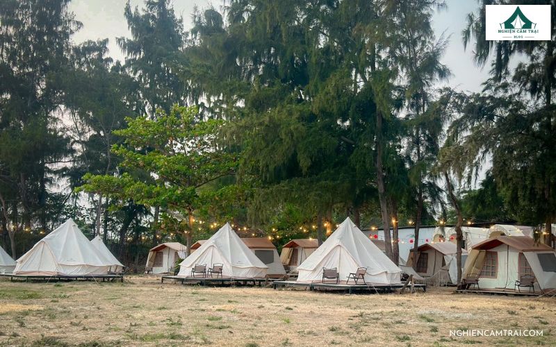 Lata Camping: Khu cắm trại ven biển đẹp nhất Cần Giờ 23 Lều Mông Cổ tại Lata Camping
