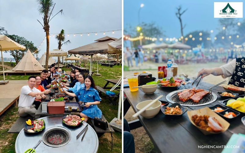 Tổ chức tiệc BBQ ngoài trời khi cắm trại tại Sixdoong