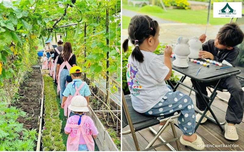 Sky Camping Củ Chi: Không gian cắm trại xanh mát gần Sài Gòn 13 Cho các bé tham gia làm gốm tô tượng hoặc khám phá các khu nông sản tại Sky Camping