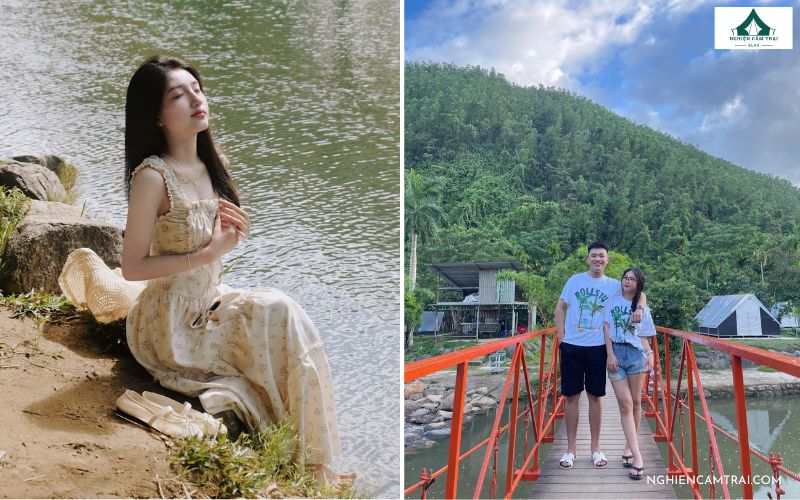 BoRo Campsite Đà Nẵng – Điểm cắm trại ven suối cực chill 11 Check-in bên suối và cầu gỗ đỏ, du khách dễ dàng ghi lại những khoảnh khắc đẹp tại BORO Campsite.