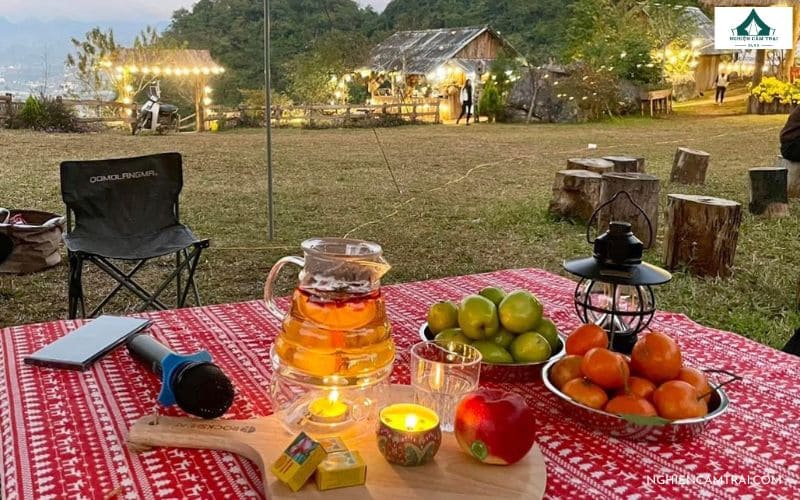 Camping Đồi Mây Mộc Châu - Điểm cắm trại trên đỉnh đồi Mộc Châu 15 Thưởng thức ẩm thực núi rừng Tây Bắc