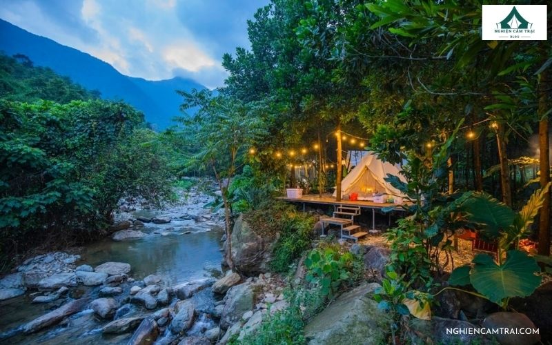 TOP 7 khu Glamping Thái Nguyên đẹp nhất không thể bỏ lỡ 15 Trải nghiệm cắm trại cực chill bên suối cùng nhóm bạn tại Đá Cổng Quán