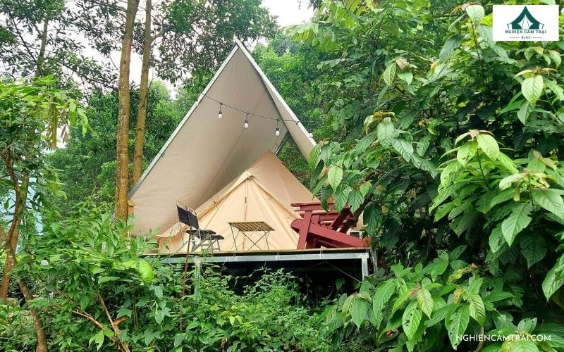 TOP 7 khu Glamping Thái Nguyên đẹp nhất không thể bỏ lỡ 16 Glamping với lều gần cây cối xanh mát và thư giãn tắm suối tại Suối Đá Trắng Glamping