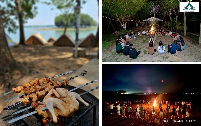Review Mada Lakeview Camping: Cắm trại, ngắm hồ Trị An cực chill 16 Tiệc nướng BBQ ngoài trời và đốt lửa trại ấm áp