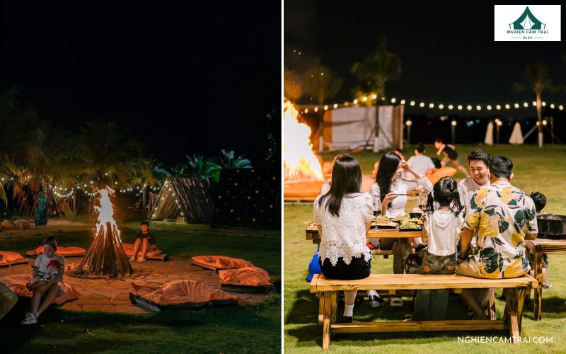 Review A New Day Glamping Tân Uyên Bình Dương đầy đủ tiện nghi 9 Tổ chức BBQ ngoài trời và đêm lửa trại tại Glamping A New Day Tân Uyên