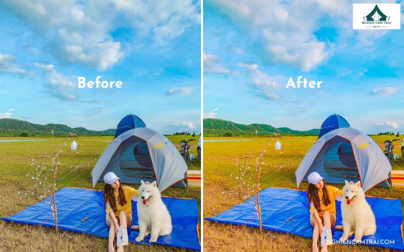 Gợi ý cách chụp ảnh đẹp khi cắm trại hồ Dầu Tiếng cực chất 20 Dùng Lightroom để hậu kỳ ảnh thêm lung linh khi chụp hình tại hồ Dầu Tiếng