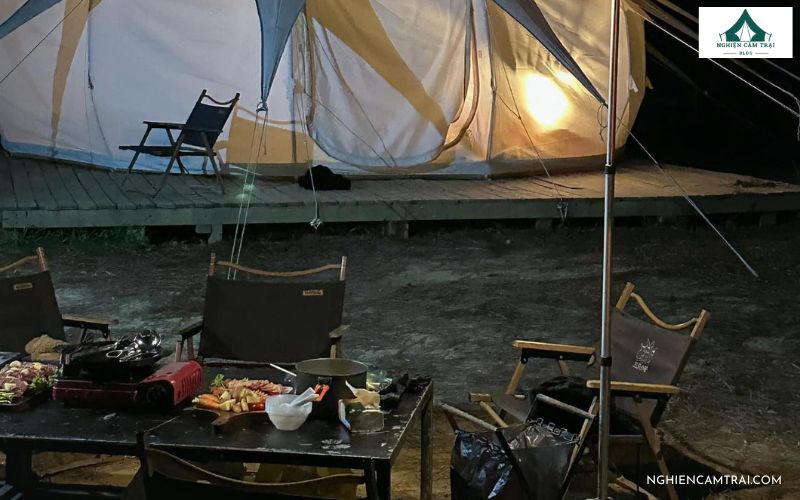 Review CampArt by Mợ Jen bình yên giữa rừng thông Đà Lạt 10 BBQ tối và tiệc lửa trại tại Campart