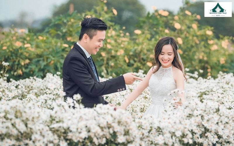 Kinh nghiệm chụp ảnh khi cắm trại ở bãi đá sông Hồng cực đẹp 22 Chụp ảnh cưới tại vườn hoa của Bãi Đá Sông Hồng