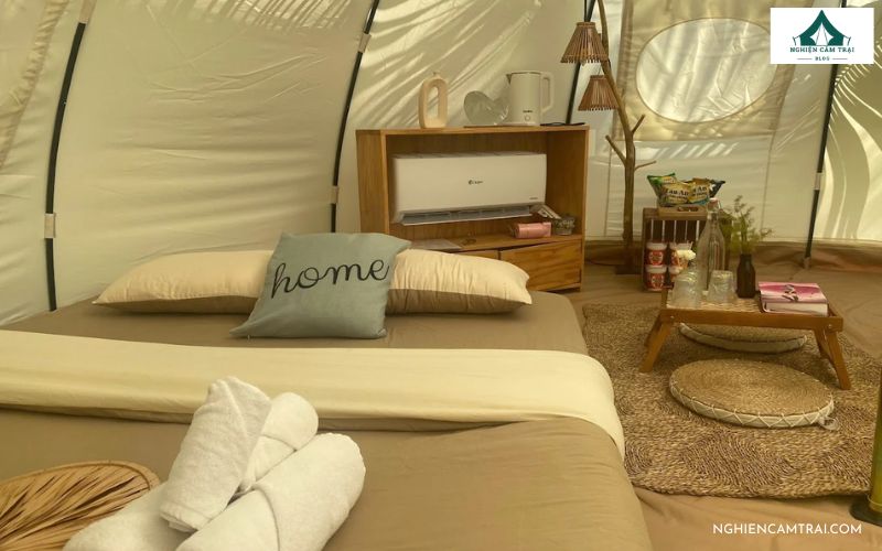 Review Coco-Cao Glamping Hàm Tân Bình Thuận mới nhất 8 Riverside View Tent – Lều view hồ tại Coco-cao