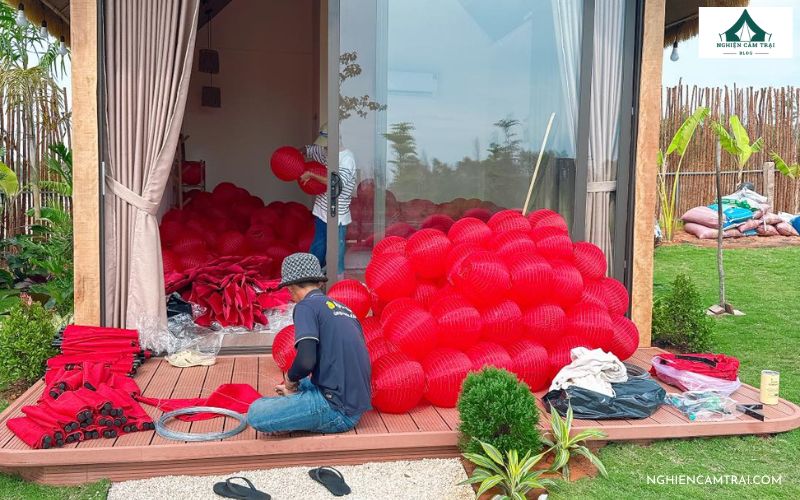 Review Glamping Nàng Lam với không gian nghỉ dưỡng sang chảnh 11 Bungalow mái lá và lều đôi cho cặp đôi tại Nàng Lam