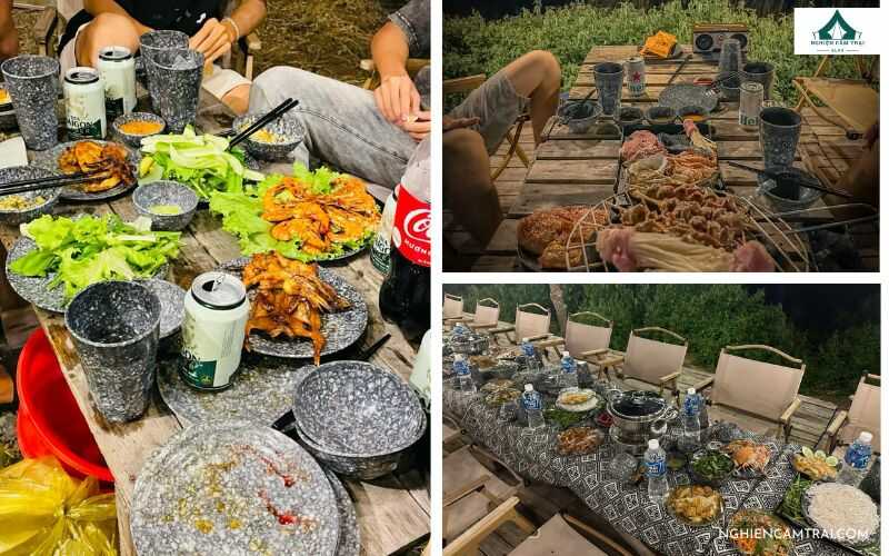 Glamping VFram: Điểm đến “trốn phố” chill ở đảo Phú Quý 14 Tiệc BBQ ngoài trời cực chill