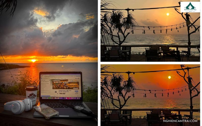 Glamping VFram: Điểm đến “trốn phố” chill ở đảo Phú Quý 15 Thưởng thức café & chill ngắm bình minh