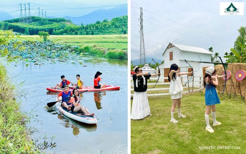 Hani Glamping Đà Nẵng – Khu cắm trại phong cách Mông Cổ siêu hot 16 Trải nghiệm bắn cung và chèo SUP cực chất