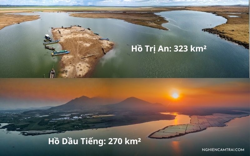 Hồ Trị An và hồ Dầu Tiếng hồ nào lớn hơn? So sánh chi tiết 7 So sánh hồ Trị An và hồ Dầu Tiếng hồ nào lớn hơn về diện tích và dung tích