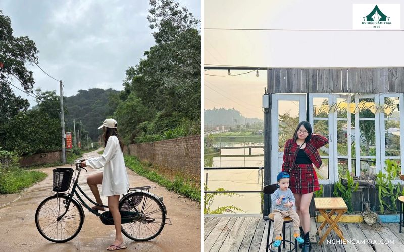 Đạp xe đi dạo và chụp ảnh sống ảo tại Glamping Hà Nội Là Nhà