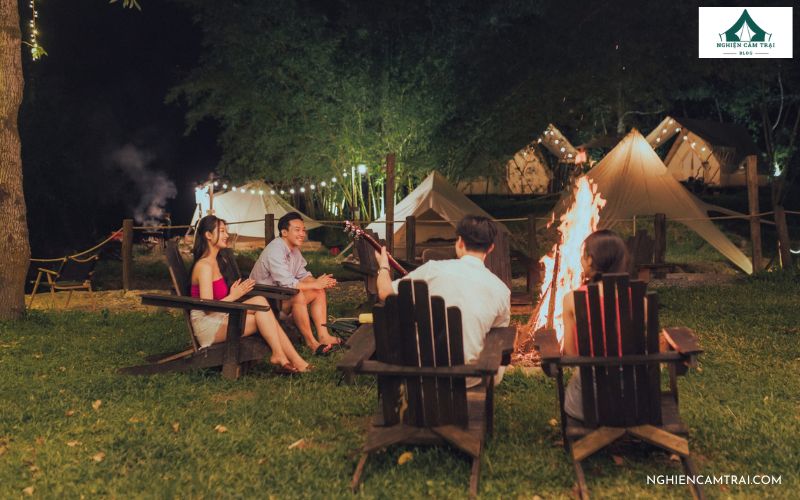 Trải nghiệm cắm trại qua đêm giữa rừng tre tại Róc Rách glamping