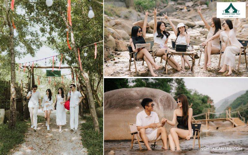 Chụp ảnh check-in view siêu đẹp tại khu glamping Róc Rách