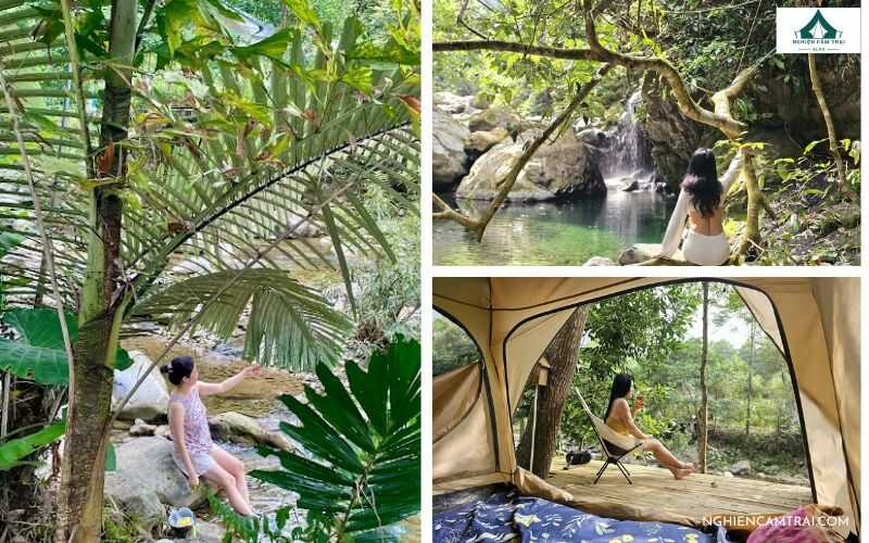 Suối Đá Trắng Glamping: Khu cắm trại sang chảnh bên bờ suối 15 Check-in sống ảo giữa khung cảnh rừng - suối