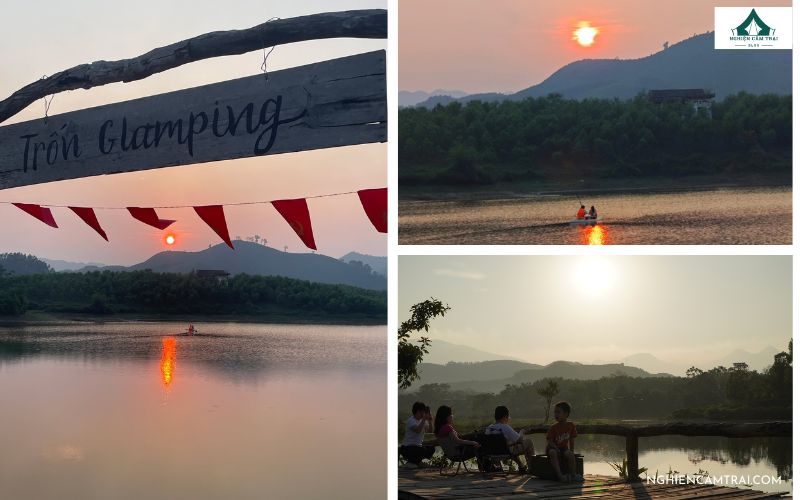 Trốn Glamping Thái Nguyên: Thiên đường cắm trại giữa hồ Ghềnh Chè 9 Săn hoàng hôn tuyệt đẹp khi cắm trại tại Trốn Glamping