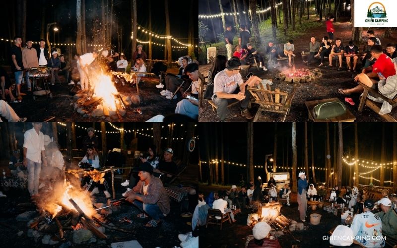 Review Vietgangz Glamping Club Lamdong cực chill giữa rừng thông 9 Thưởng thức BBQ và đốt lửa trại cùng bạn bè tại Vietgangz Glamping Club