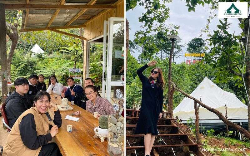Review Vườn hồng Lê Phúc – Khu cắm trại giữa đồi hồng cổ thụ 14 Thưởng thức cà phê Arabica và check-in tại vườn hồng Lê Phúc
