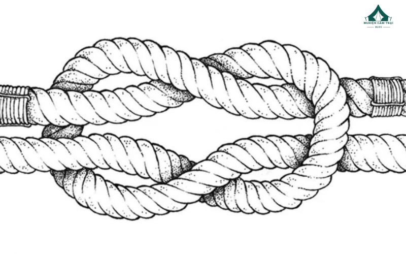 Hướng dẫn thắt nút buộc dẹt khi dựng lều
