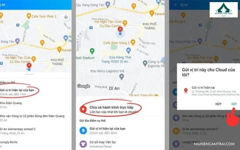 cách gửi định vị