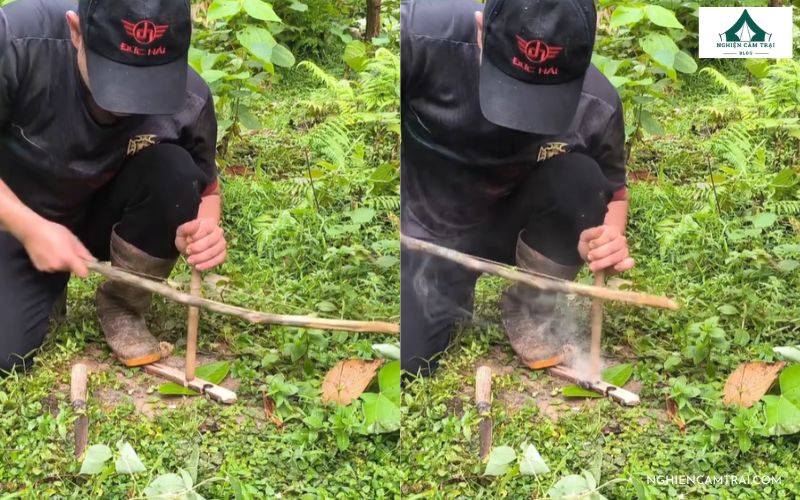 Cách tạo ra lửa thời tiền sử hiệu quả bằng khoan cung