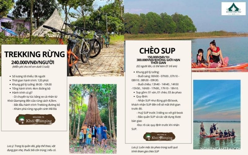 Giá dịch vụ khác ở Khói Glamping