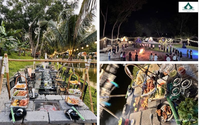 Tổ chức tiệc nướng BBQ ven hồ tại The Leaf Cafe & Glamping