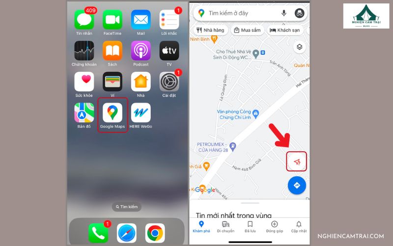 Cách xác định vị trí hiện tại của tôi trên bản đồ bằng iPhone
